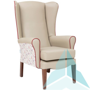 Ashford Armchair in Zest Ash with Balsam Thistle and Zest Cherry Piping