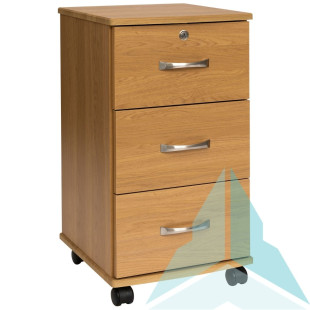 Argyle 3 Drawer Bedside Cabinet in Medium Oak