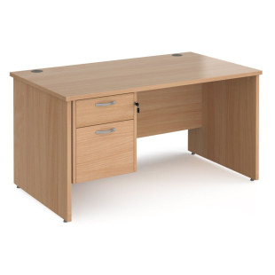 Universal Straight Desk With 2 Lockable Drawers, 1.2m Wide